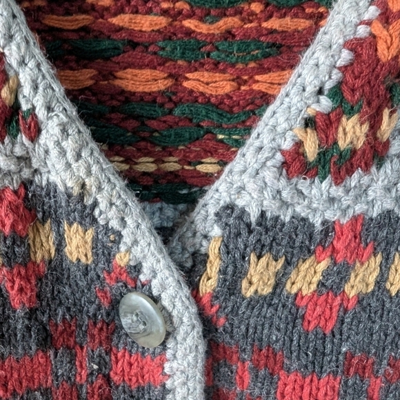 😃Van Heusen hand knitted long line vest sz M - Picture 7 of 8